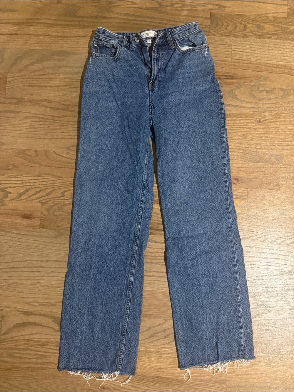 Abercrombie & Fitch The Loose High Rise (curve love)- Blue Denim 0 Long